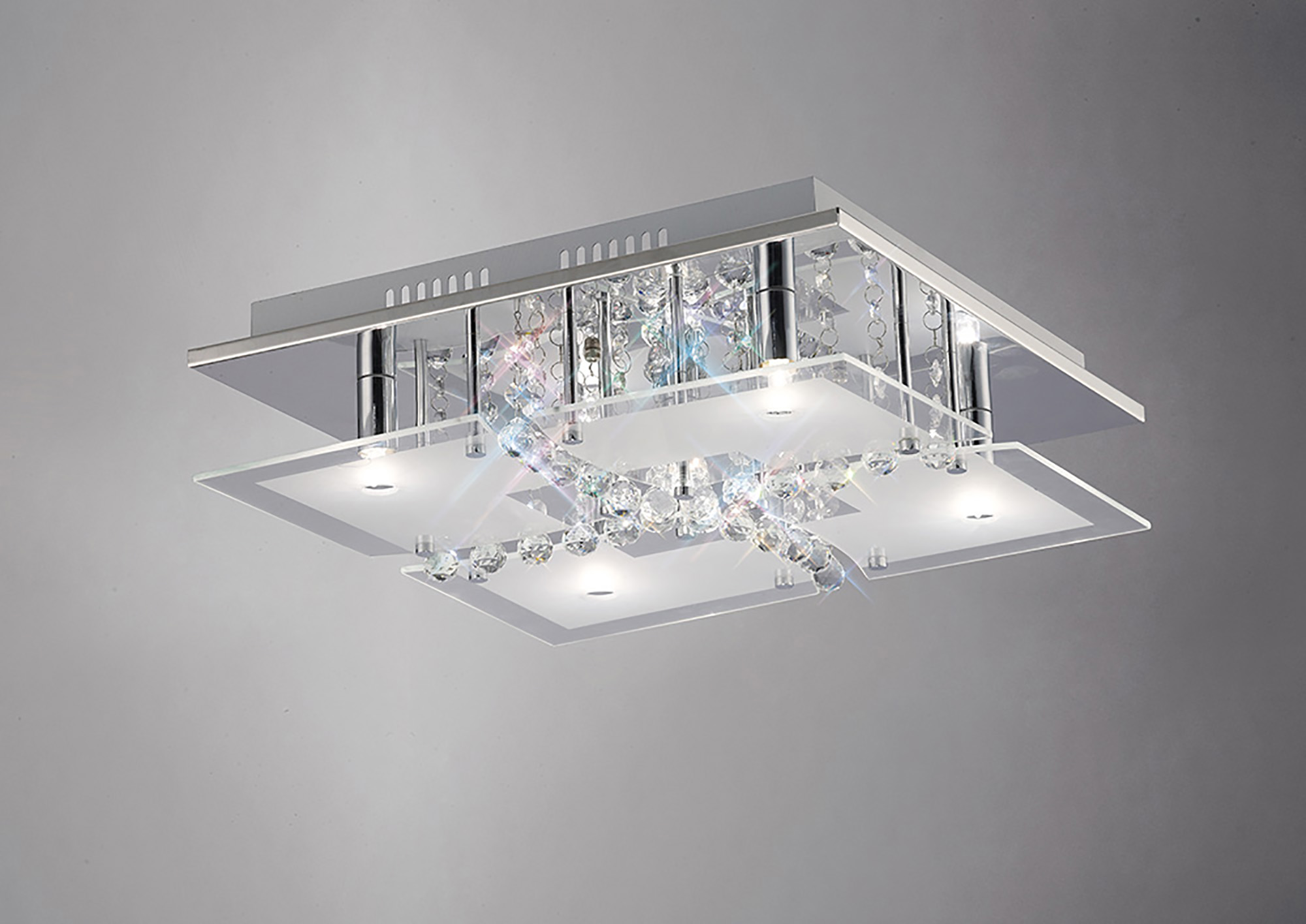 Chisora Crystal Ceiling Lights Diyas Ringed & Square Crystal Fittings Chisora Crystal Ceiling Lights Diyas Ringed & Square Crystal Fittings
